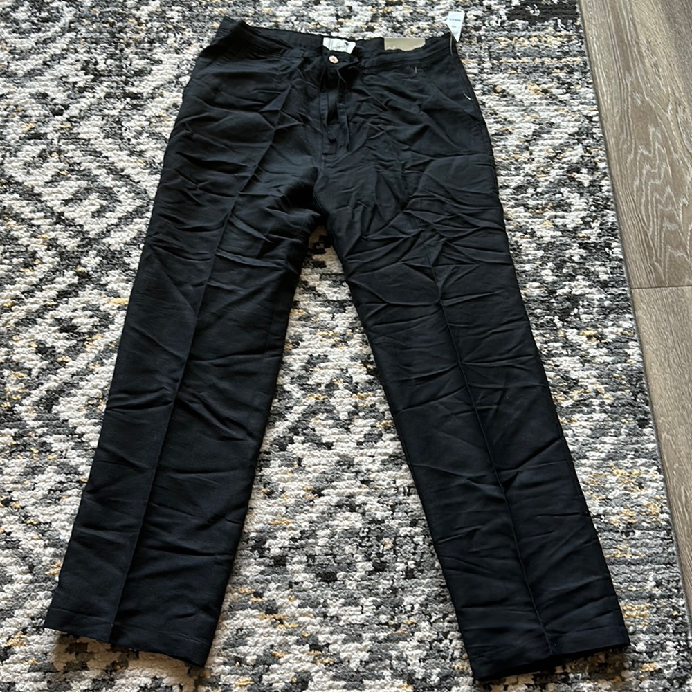 Men's Black Linen Pants
